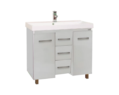 Тумба под раковину Misty Джулия Qvatro - 105 с 3-мя ящиками белая Л-Джк01105-0110Ко3
