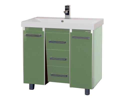 Тумба под раковину Misty Джулия Qvatro -105 с 3-мя ящиками салатовая Л-Джк01105-0710Ко3