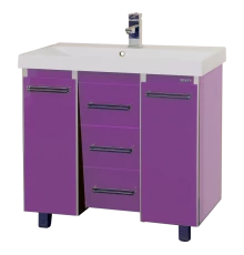 Тумба под раковину Misty Джулия Qvatro -105 с 3-мя ящиками сиреневая Л-Джк01105-1510Ко3