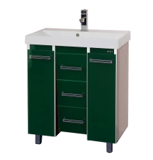 Тумба под раковину Misty Джулия Qvatro - 105 с 3-мя ящиками зеленая Л-Джк01105-0810Ко3