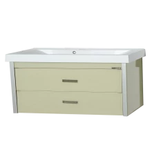 Тумба под раковину Misty Джулия Qvatro - 105 тумба с 2-мя ящ подвесная беж Л-Джк01105-5310П2Я