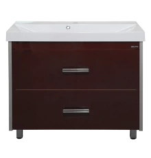 Тумба под раковину Misty Джулия Qvatro - 105 тумба с 2-мя ящиками коричневая Л-Джк01105-14102Я