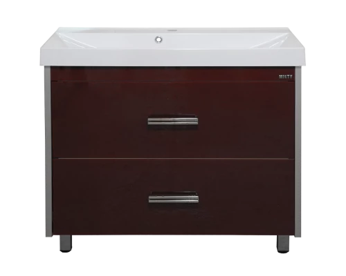 Тумба под раковину Misty Джулия Qvatro - 105 тумба с 2-мя ящиками коричневая Л-Джк01105-14102Я