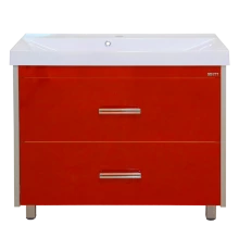 Тумба под раковину Misty Джулия Qvatro - 105 тумба с 2-мя ящиками красная Л-Джк01105-04102Я