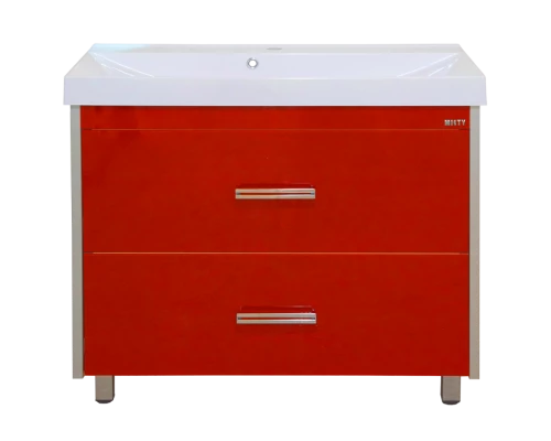 Тумба под раковину Misty Джулия Qvatro - 105 тумба с 2-мя ящиками красная Л-Джк01105-04102Я
