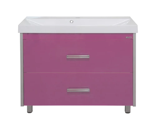 Тумба под раковину Misty Джулия Qvatro - 105 тумба с 2-мя ящиками розовая Л-Джк01105-12102Я