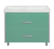 Тумба под раковину Misty Джулия Qvatro - 105 тумба с 2-мя ящиками салатовая Л-Джк01105-07102Я