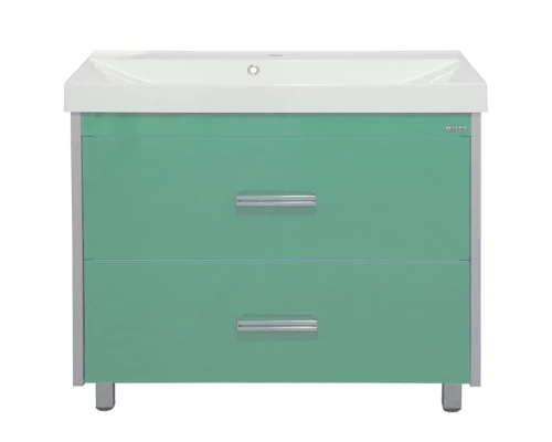 Тумба под раковину Misty Джулия Qvatro - 105 тумба с 2-мя ящиками салатовая Л-Джк01105-07102Я