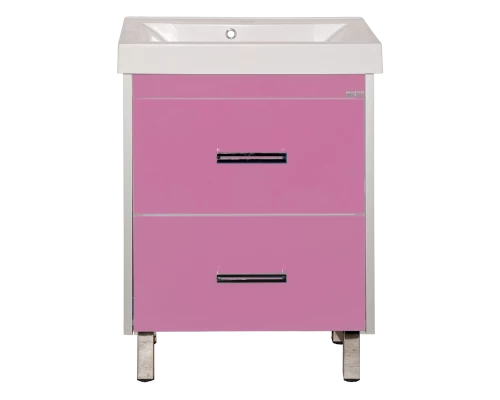 Тумба под раковину Misty Джулия Qvatro - 75 с 2-мя ящиками розовая Л-Джк01075-12102Я