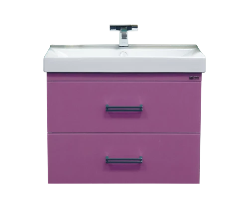 Тумба под раковину Misty Джулия Qvatro - 75 с 2-мя ящиками розовая Л-Джк01075-1210ПК2Я