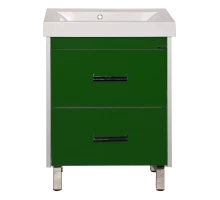Тумба под раковину Misty Джулия Qvatro - 75 с 2-мя ящиками зеленая Л-Джк01075-08102Я