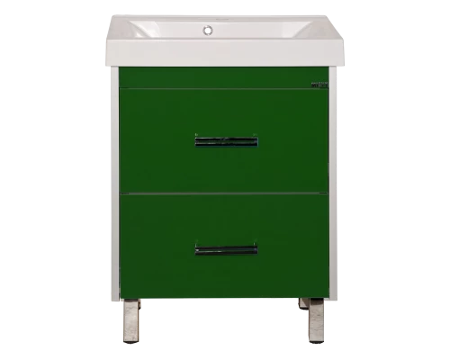 Тумба под раковину Misty Джулия Qvatro - 75 с 2-мя ящиками зеленая Л-Джк01075-08102Я