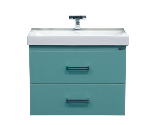 Тумба под раковину Misty Джулия Qvatro - 90 с 2-мя ящиками голубая Л-Джк01090-0610ПК2Я
