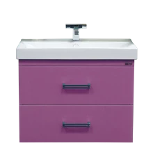 Тумба под раковину Misty Джулия Qvatro - 90 с 2-мя ящиками розовая Л-Джк01090-1210ПК2Я
