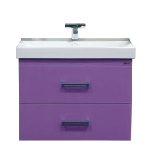 Тумба под раковину Misty Джулия Qvatro - 90 с 2-мя ящиками сиреневая Л-Джк01090-1510ПК2Я