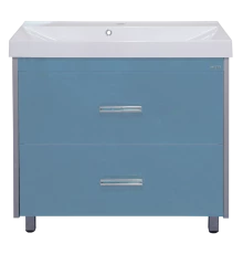 Тумба под раковину Misty Джулия Qvatro - 90 тумба с 2-мя ящиками голубая Л-Джк01090-06102Я