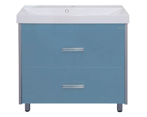 Тумба под раковину Misty Джулия Qvatro - 90 тумба с 2-мя ящиками голубая Л-Джк01090-06102Я