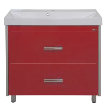 Тумба под раковину Misty Джулия Qvatro - 90 тумба с 2-мя ящиками красная Л-Джк01090-04102Я