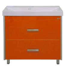Тумба под раковину Misty Джулия Qvatro - 90 тумба с 2-мя ящиками оранжевая Л-Джк01090-13102Я