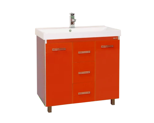 Тумба под раковину Misty Джулия Qvatro - 90 тумба с 3-мя ящиками красная Л-Джк01090-0410Пр3Я
