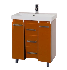 Тумба под раковину Misty Джулия Qvatro - 90 тумба с 3-мя ящиками оранжевая Л-Джк01090-1310Ко3