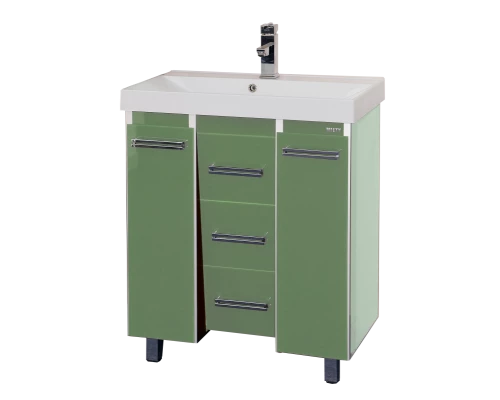 Тумба под раковину Misty Джулия Qvatro - 90 тумба с 3-мя ящиками салатовая Л-Джк01090-0710Ко3
