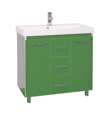 Тумба под раковину Misty Джулия Qvatro - 90 тумба с 3-мя ящиками салатовая Л-Джк01090-0710Пр3Я
