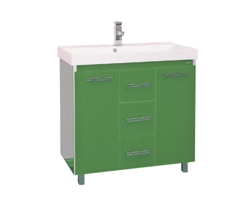 Тумба под раковину Misty Джулия Qvatro - 90 тумба с 3-мя ящиками салатовая Л-Джк01090-0710Пр3Я