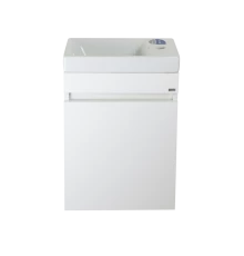 Тумба под раковину Misty Эко мини - 40 подвесная белая Э-ЭкоМ01040-П