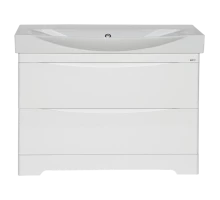 Тумба под раковину Misty Элвис - 105 Тумба напольная с 2 ящ. белая эмаль П-Элв01105-0112Я