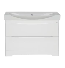 Тумба под раковину Misty Элвис - 105 Тумба напольная с 2 ящ. белая эмаль П-Элв01105-0112Я