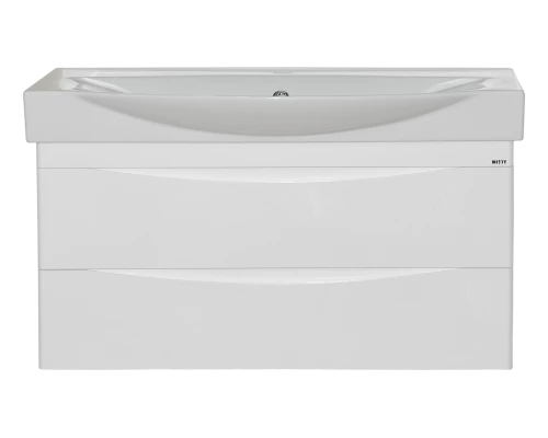 Тумба под раковину Misty Элвис - 105 с 2 ящ. подвесная белая эмаль П-Элв01105-0112ЯПо