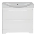 Тумба под раковину Misty Элвис - 85 Тумба напольная с 2 ящ. белая эмаль П-Элв01085-0112Я