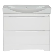 Тумба под раковину Misty Элвис - 85 Тумба напольная с 2 ящ. белая эмаль П-Элв01085-0112Я