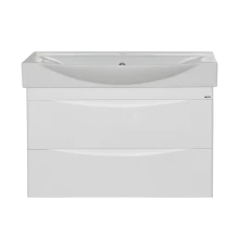 Тумба под раковину Misty Элвис - 85 Тумба подвесная 2 ящ. белая эмаль П-Элв01085-0112ЯПо