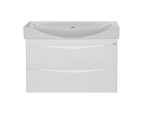 Тумба под раковину Misty Элвис - 85 Тумба подвесная 2 ящ. белая эмаль П-Элв01085-0112ЯПо