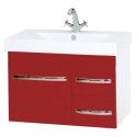 Тумба под раковину Misty Эмилия - 90 подвесная красная П-Эми01090-041По