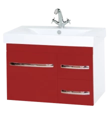 Тумба под раковину Misty Эмилия - 90 подвесная красная П-Эми01090-041По