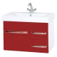 Тумба под раковину Misty Эмилия - 90 подвесная красная П-Эми01090-041По