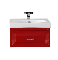 Тумба под раковину Misty Европа 60 красная подвесная П-Евр01060-041По