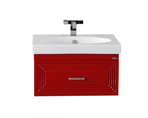 Тумба под раковину Misty Европа 60 красная подвесная П-Евр01060-041По