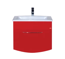 Тумба под раковину Misty Корсика - 70 Тумба с 1 ящ. подвесн BL - 08G алый мак Л-Кор01070-04П1Я