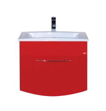 Тумба под раковину Misty Корсика - 70 Тумба с 1 ящ. подвесн BL - 08G алый мак Л-Кор01070-04П1Я