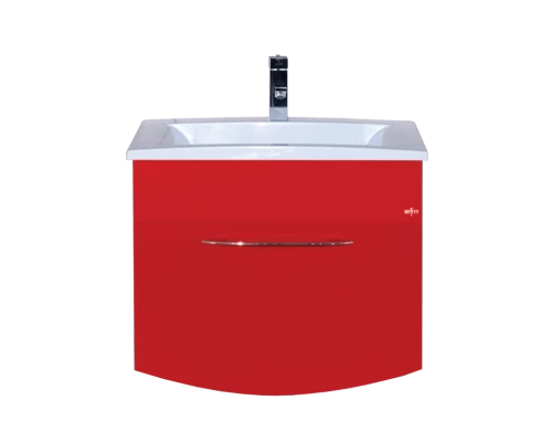 Тумба под раковину Misty Корсика - 70 Тумба с 1 ящ. подвесн BL - 08G алый мак Л-Кор01070-04П1Я