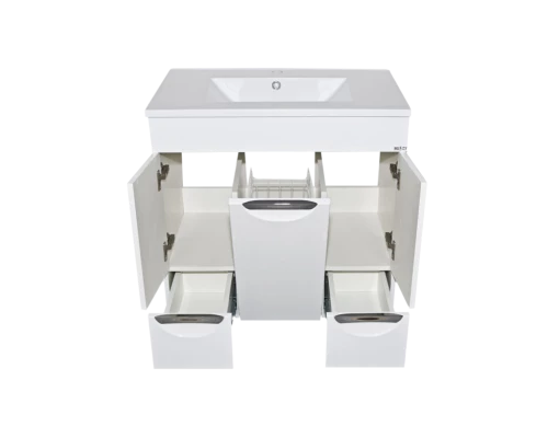 Тумба под раковину Misty Кристи -75 Тумбас 2-мя ящ. +Б/К бордовая П-Кри01075-101К2Я