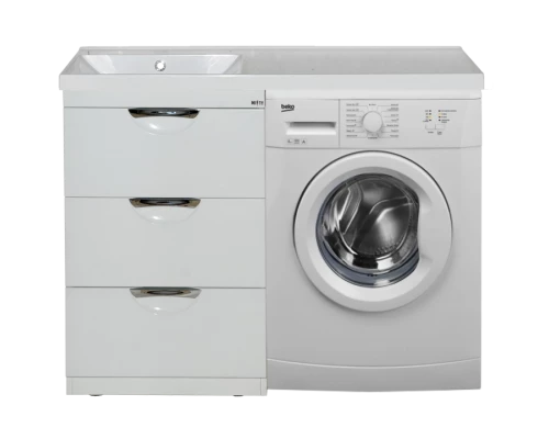 Тумба под раковину Misty Куба - 50 с 3 ящ. под стиральную машину П-Куб01050-0113Я