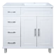 Тумба под раковину Misty Купер - 90 с 4 ящ. белая правая П-Куп01090-0124ЯП