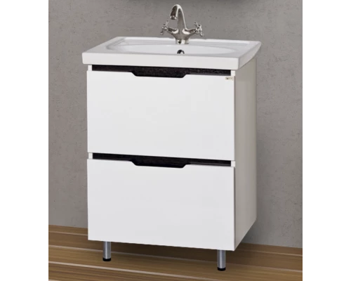 Тумба под раковину Misty Лайм 60 с 2-мя ящиками Э-Лай01060-2Я