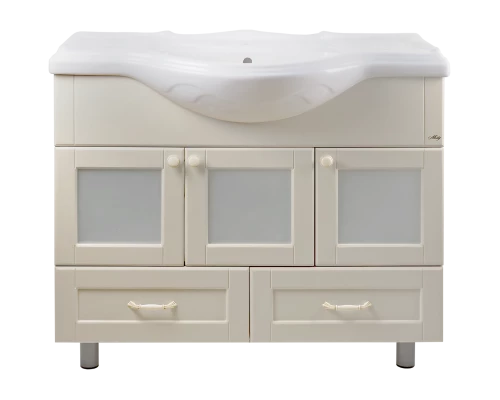 Тумба под раковину Misty Латте - 105 с 2 ящ. бежевая П-Лат01105-0322Я