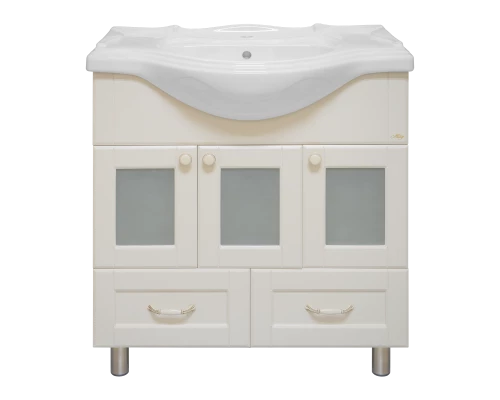 Тумба под раковину Misty Латте - 85 с 2 ящ. бежевая П-Лат01085-0322Я